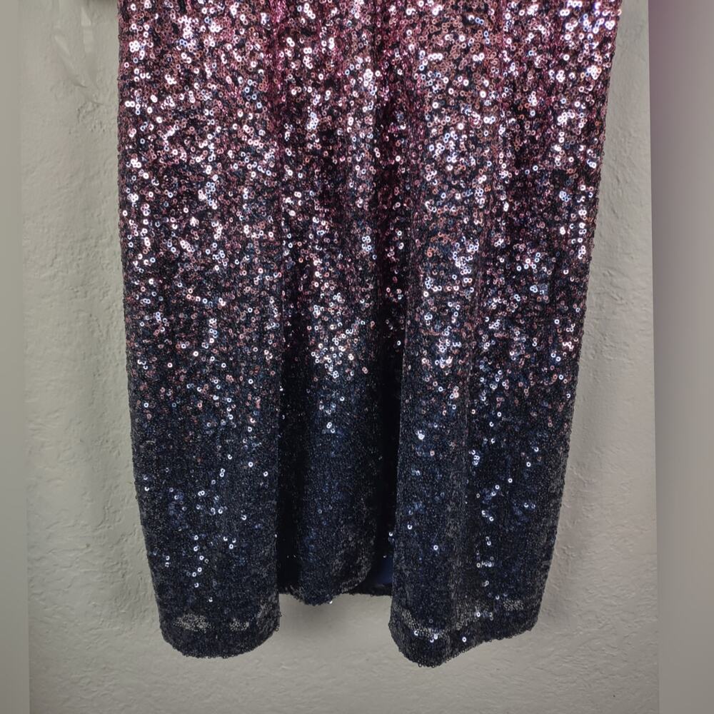 Dear Moon Ombre Sequin Sleeveless Bodycon Sheath Dress Size 7 Flawed - Picture 10 of 16